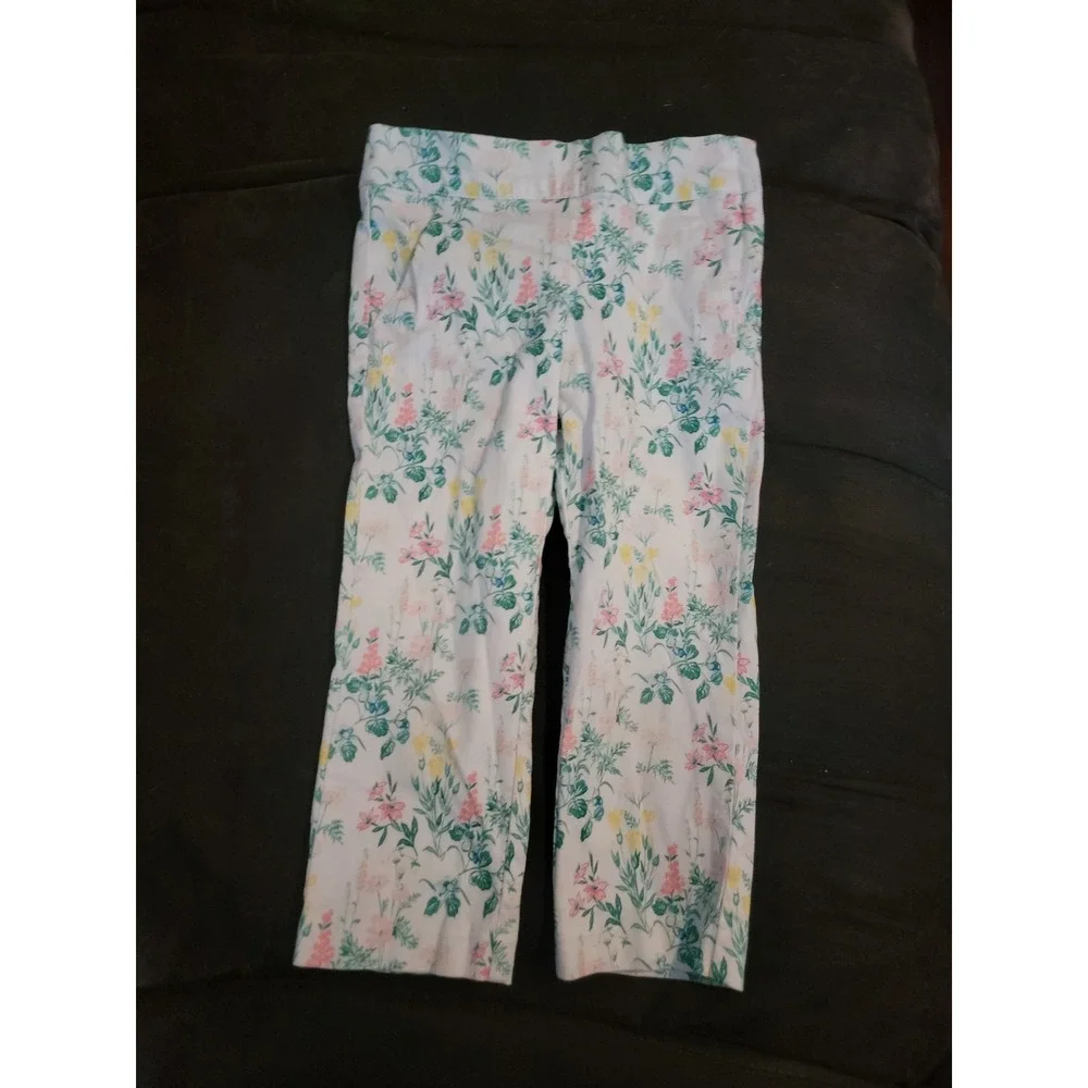 Janie and jack Easter bouquet top and floral‎ pants size 4